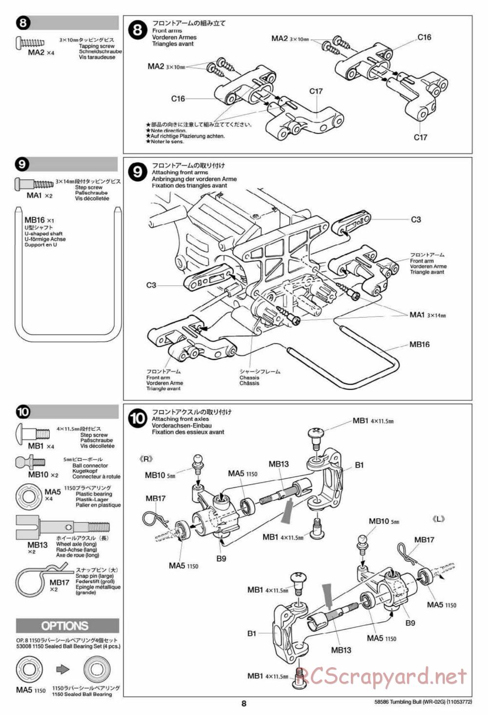 Tamiya - Tumbling Bull Chassis - Manual - Page 8