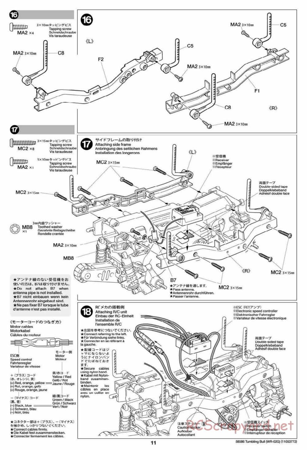 Tamiya - Tumbling Bull Chassis - Manual - Page 11