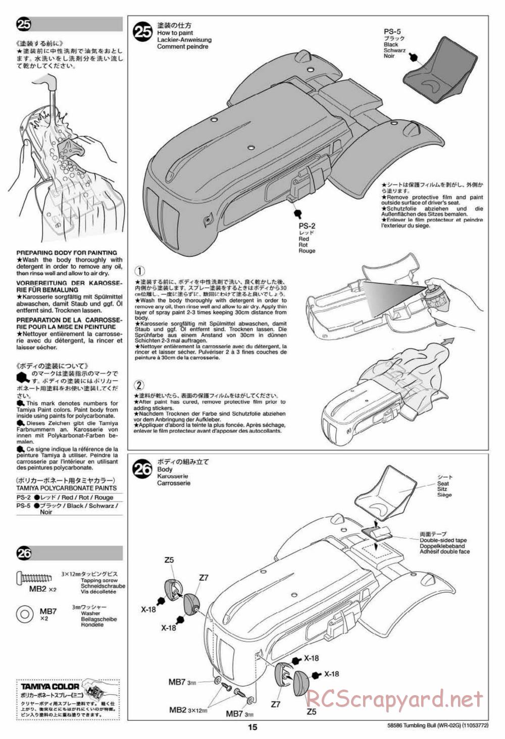 Tamiya - Tumbling Bull Chassis - Manual - Page 15