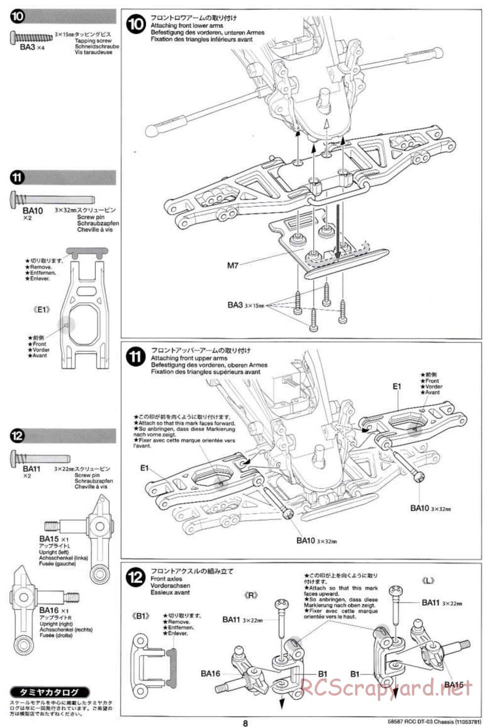 Tamiya - Neo Fighter Buggy Chassis - Manual - Page 8