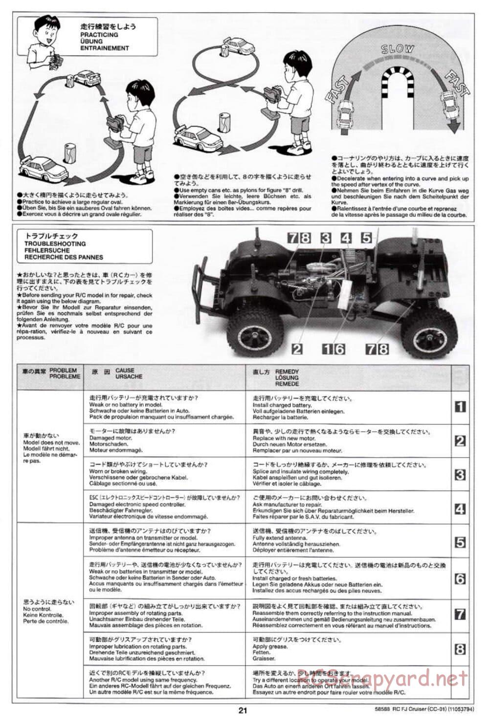 Tamiya - Toyota FJ Cruiser - CC-01 Chassis - Manual - Page 21