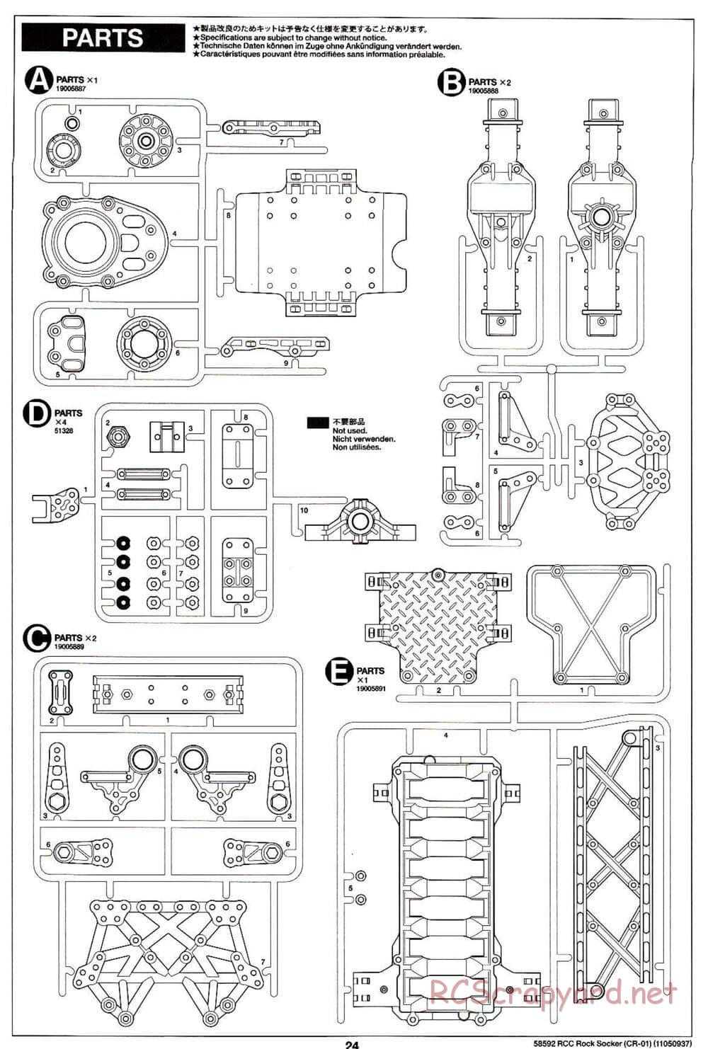 Tamiya - Rock Socker - CR-01 Chassis - Manual - Page 24