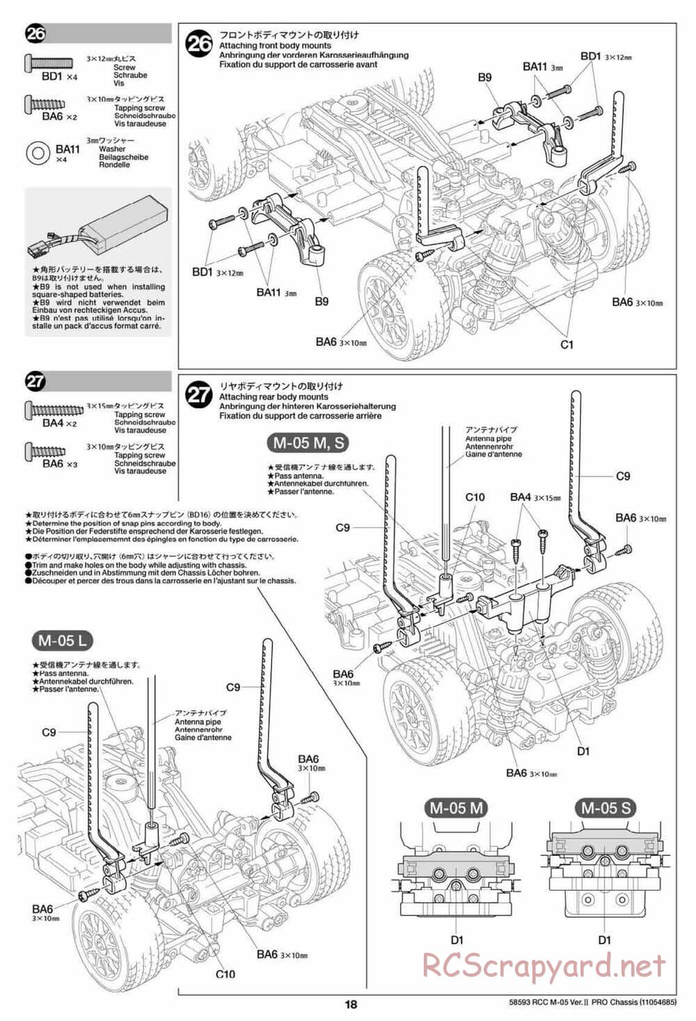 Tamiya - M-05 Ver.II Pro Chassis - Manual - Page 18
