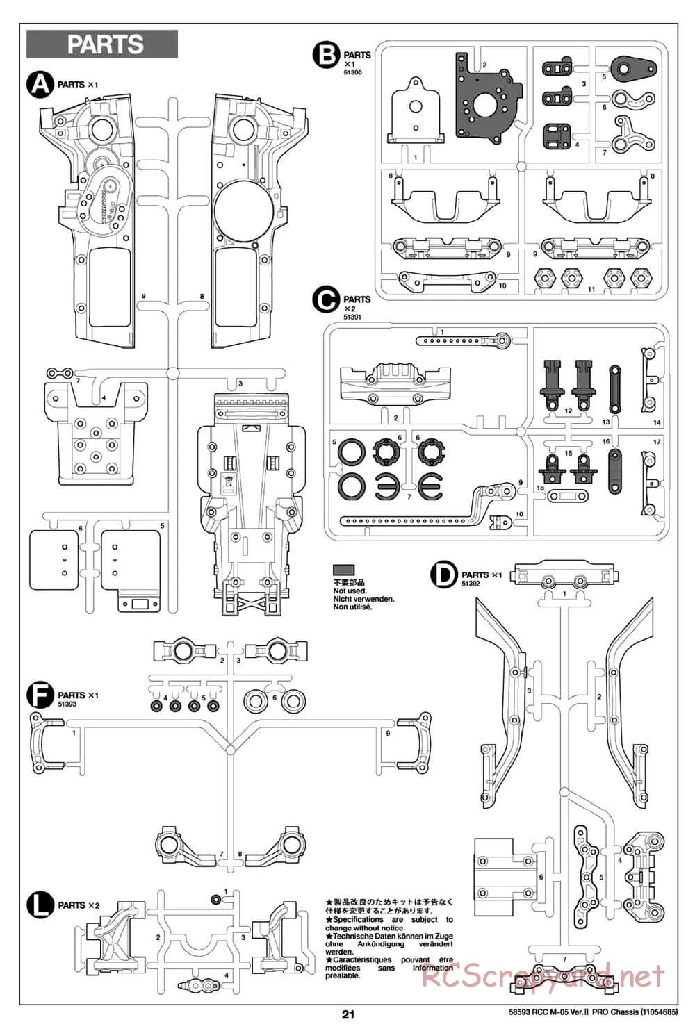 Tamiya - M-05 Ver.II Pro Chassis - Manual - Page 21