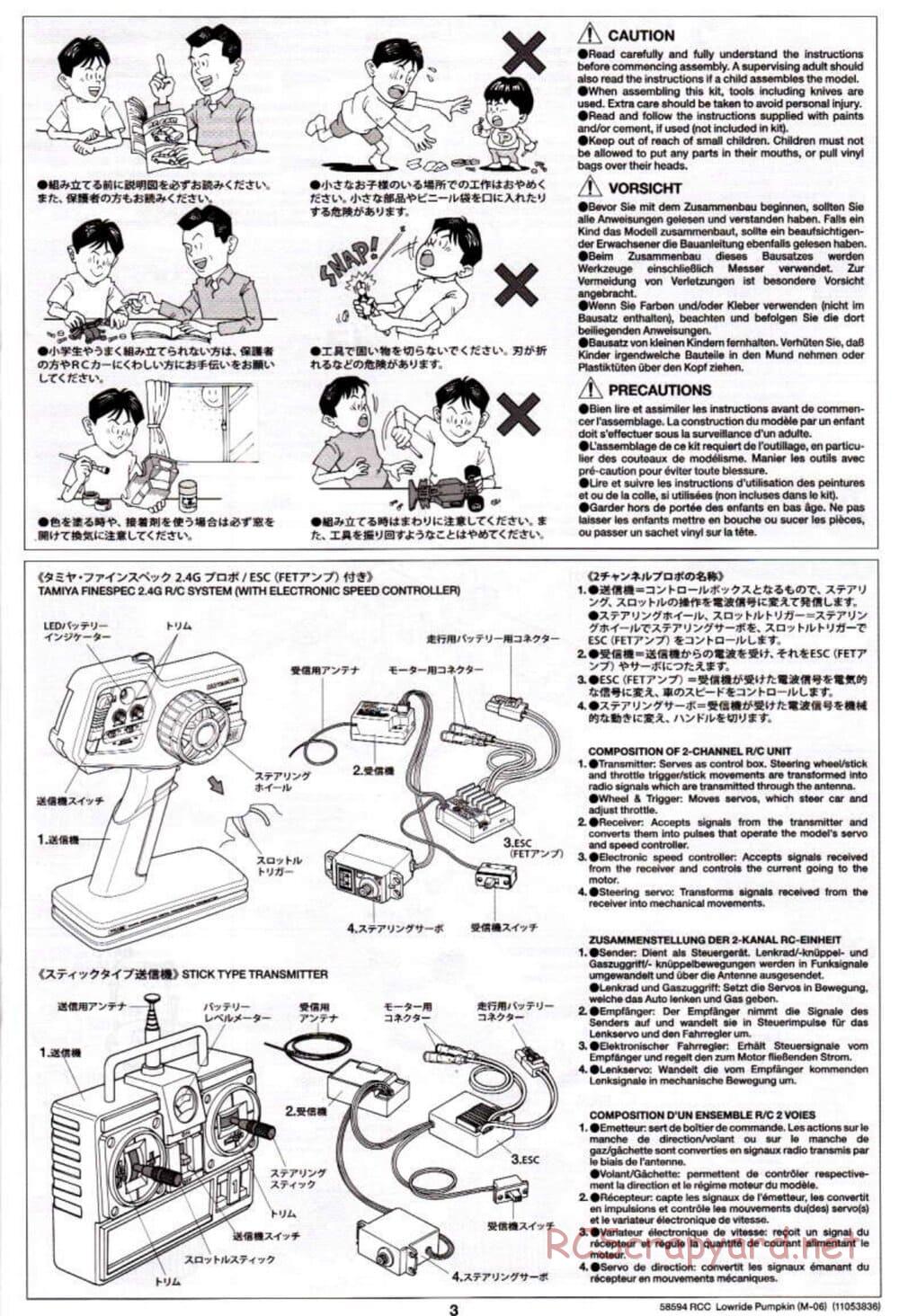 Tamiya - Lowride Pumpkin - M-06 Chassis - Manual - Page 3