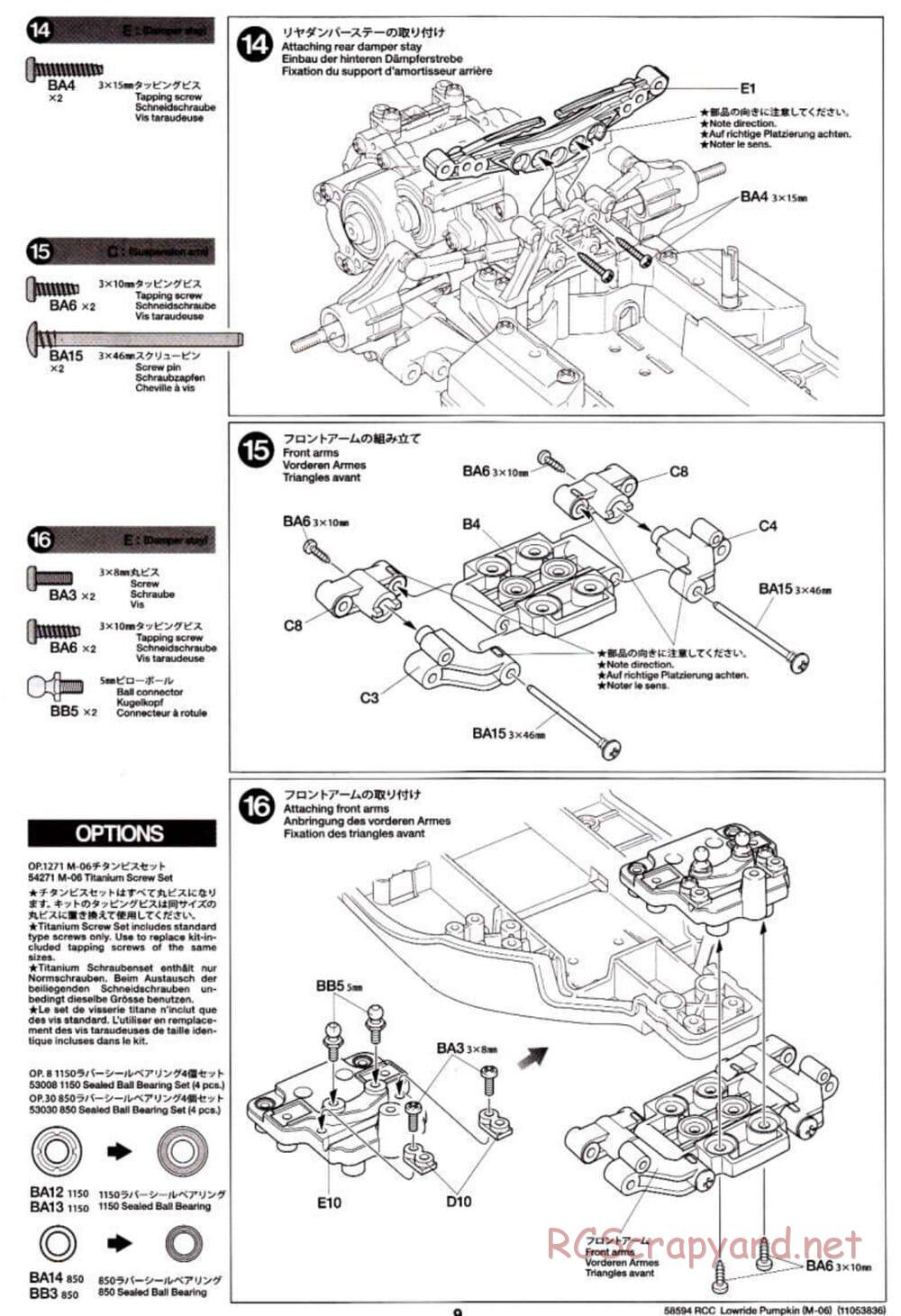 Tamiya - Lowride Pumpkin - M-06 Chassis - Manual - Page 9