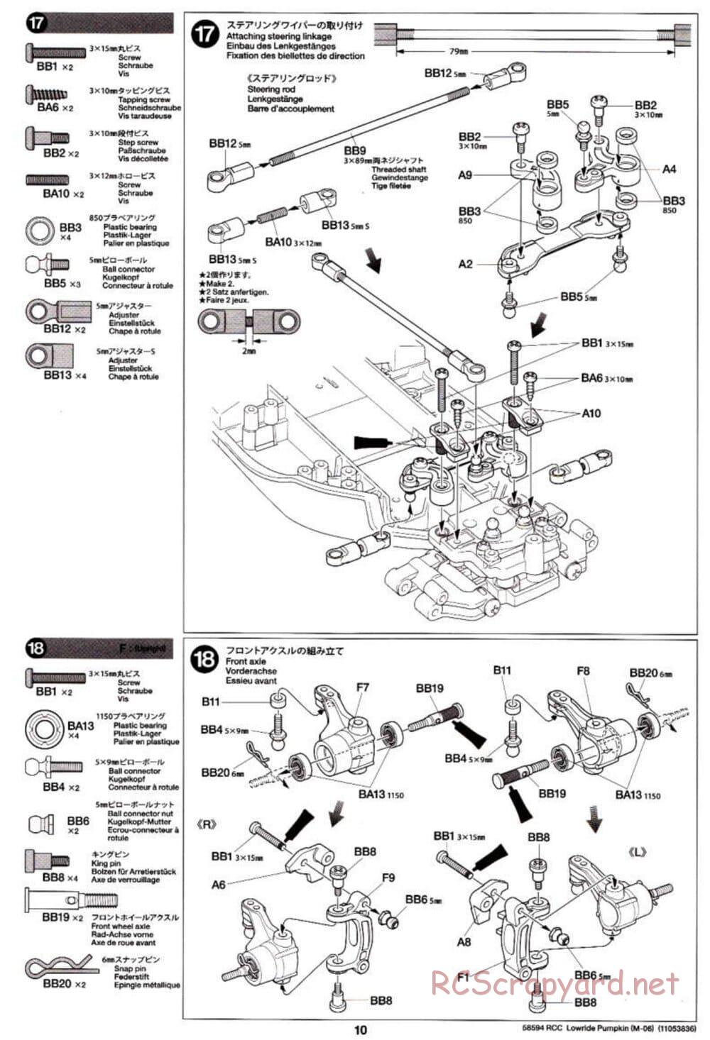 Tamiya - Lowride Pumpkin - M-06 Chassis - Manual - Page 10