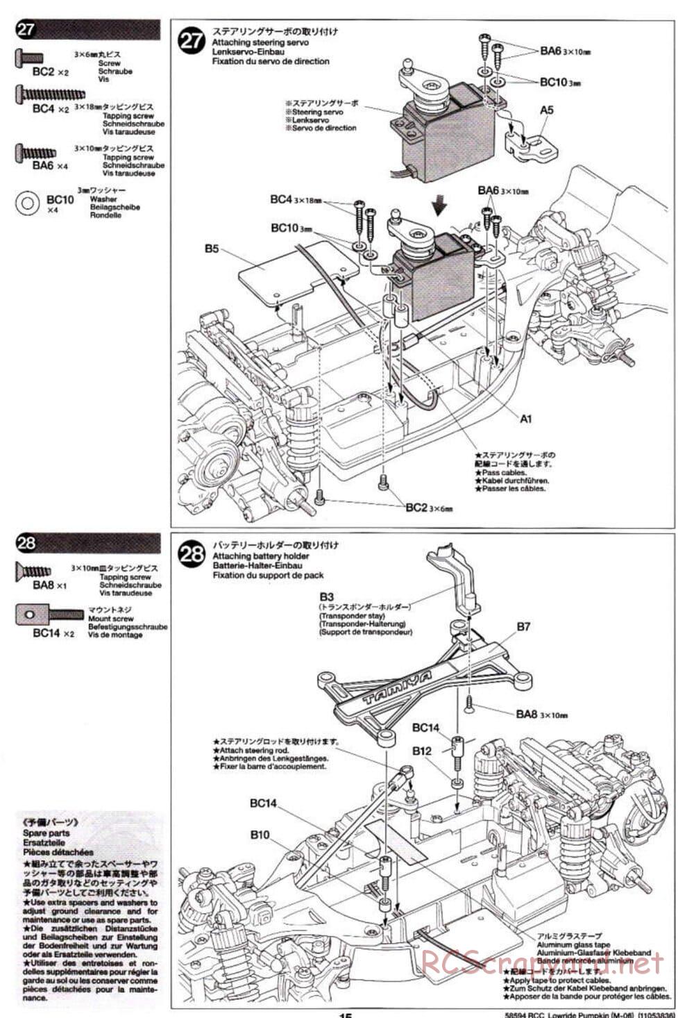 Tamiya - Lowride Pumpkin - M-06 Chassis - Manual - Page 15