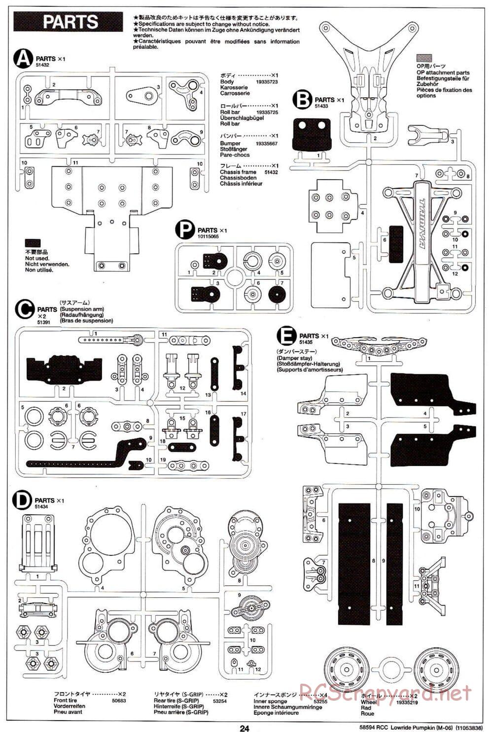 Tamiya - Lowride Pumpkin - M-06 Chassis - Manual - Page 24