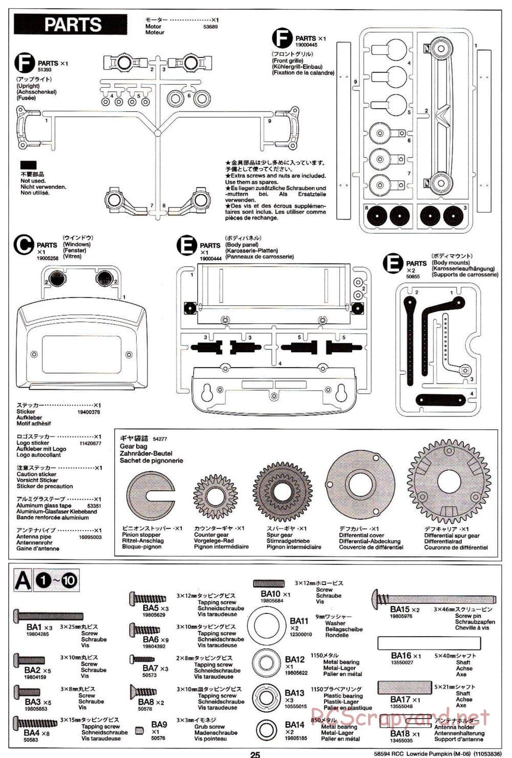 Tamiya - Lowride Pumpkin - M-06 Chassis - Manual - Page 25