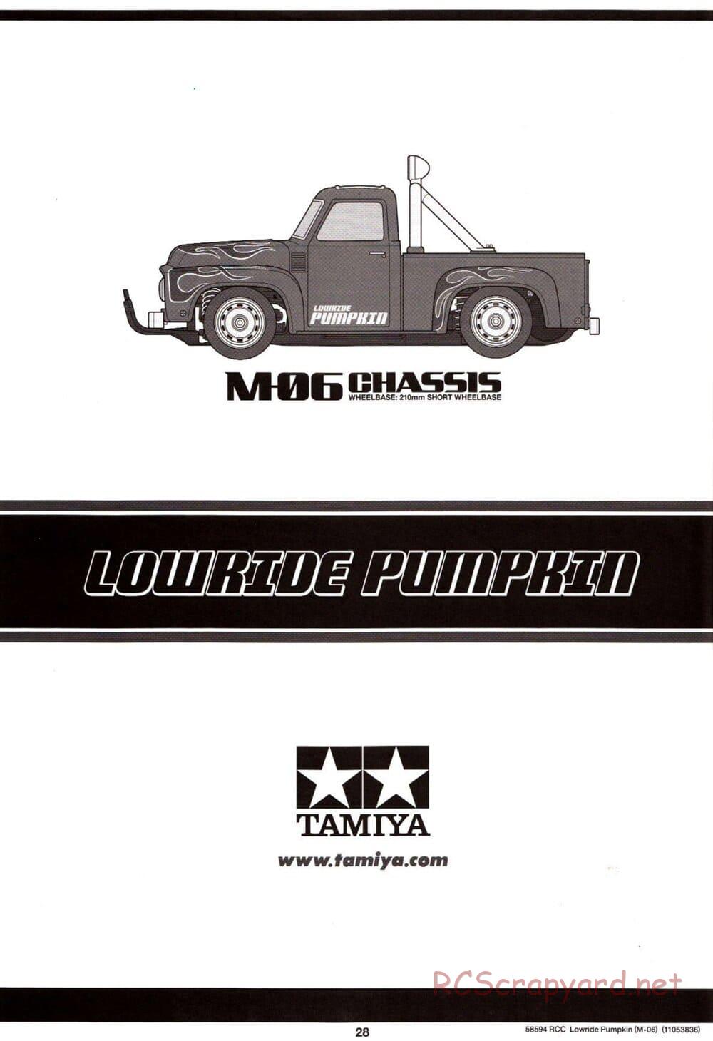 Tamiya - Lowride Pumpkin - M-06 Chassis - Manual - Page 28