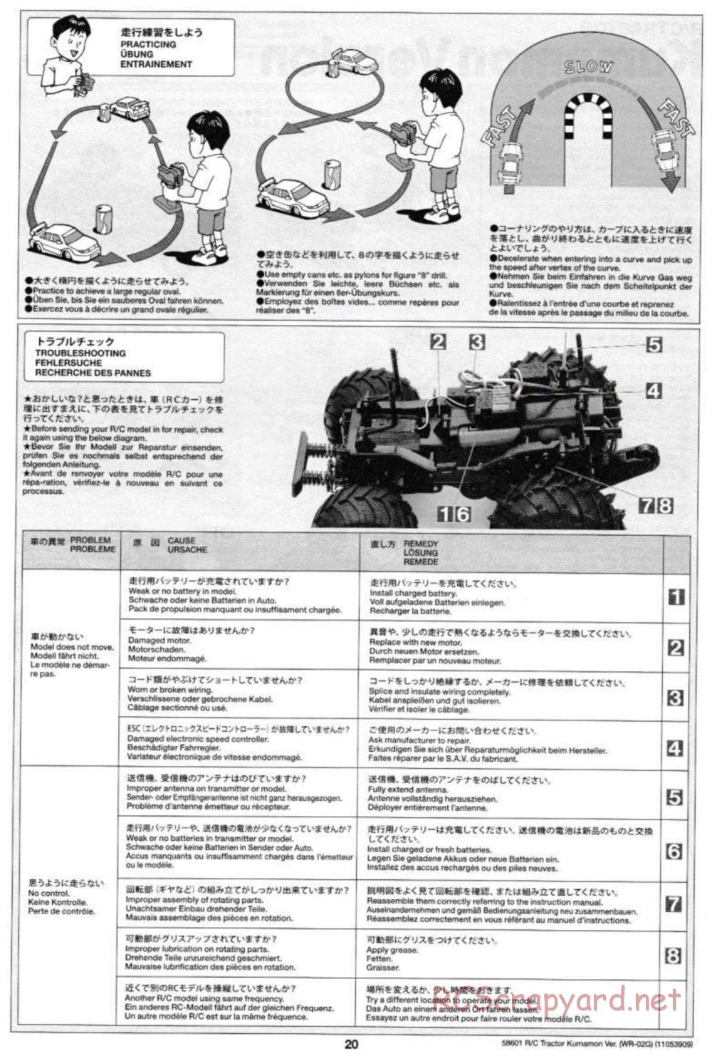Tamiya - Tractor Kumamon Version Chassis - Manual - Page 20