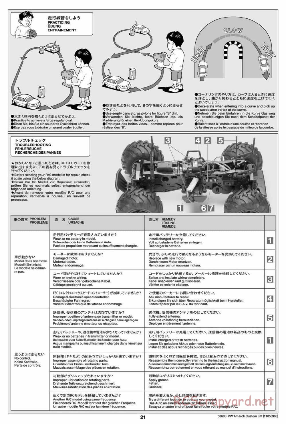 Tamiya - Volkswagen Amarok Custom Lift - WT-01N Chassis - Manual - Page 21