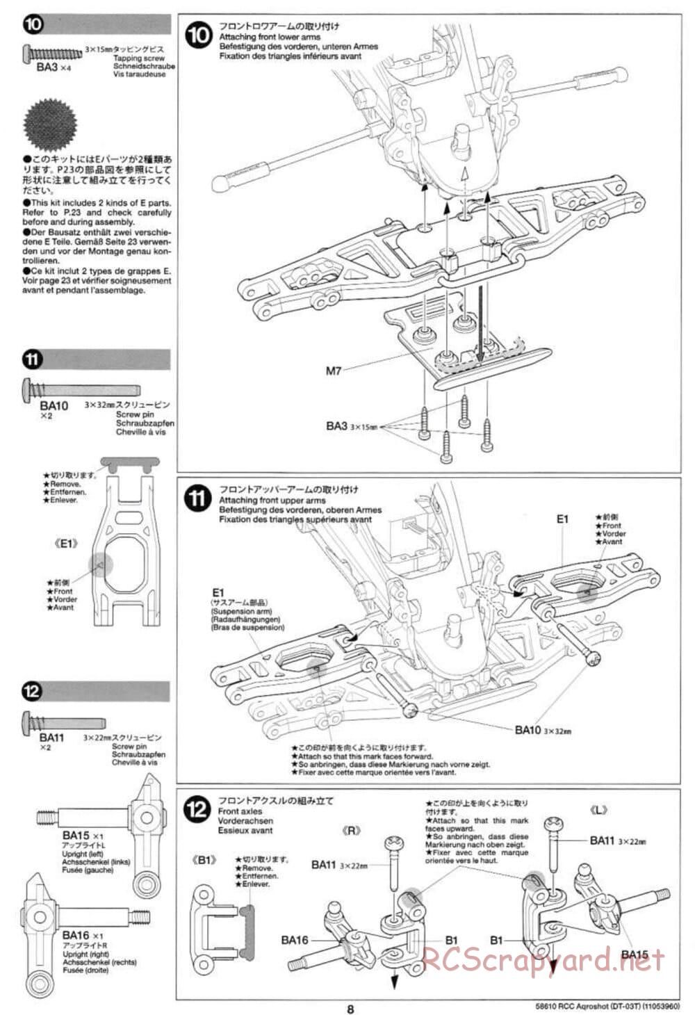 Tamiya - Aqroshot Chassis - Manual - Page 8
