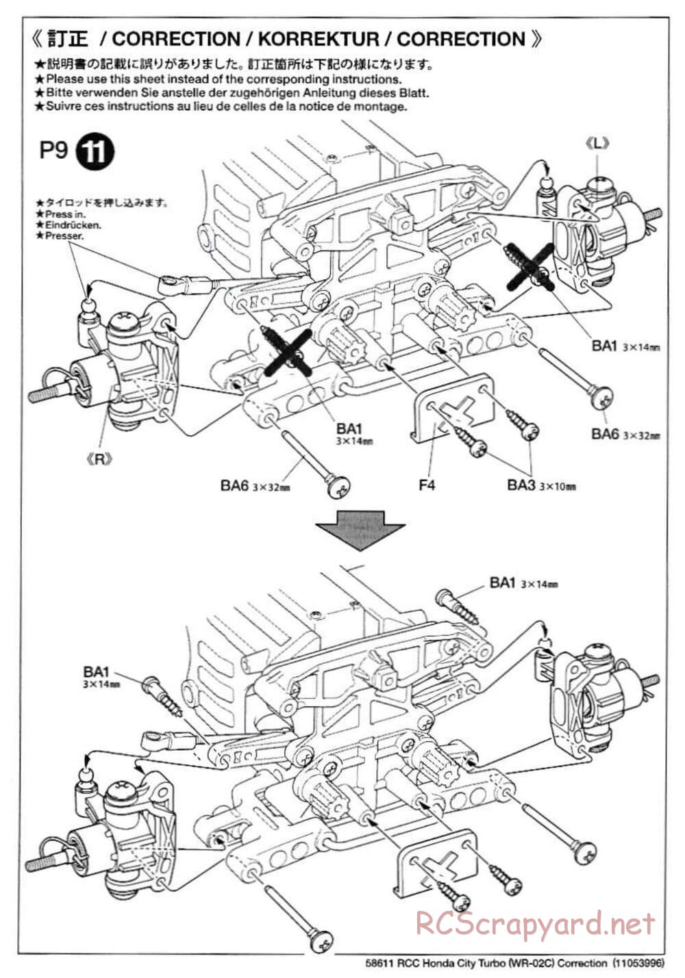 Tamiya - Honda City Turbo - WR-02C Chassis - Manual - Page 25