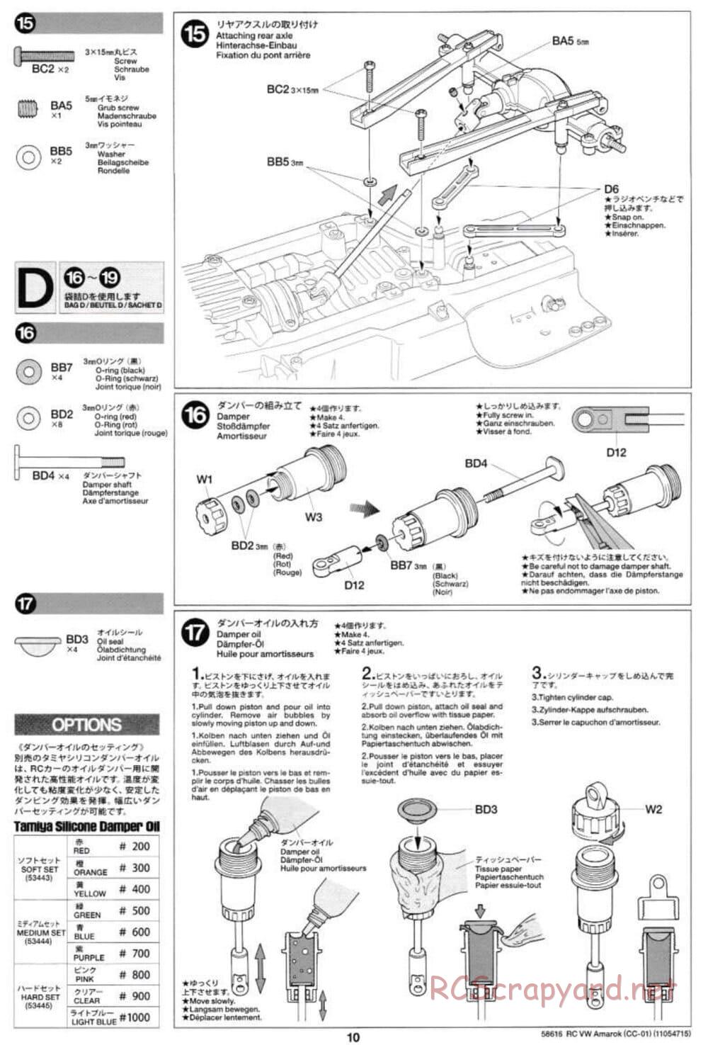 Tamiya - Volkswagen Amarok - CC-01 Chassis - Manual - Page 10