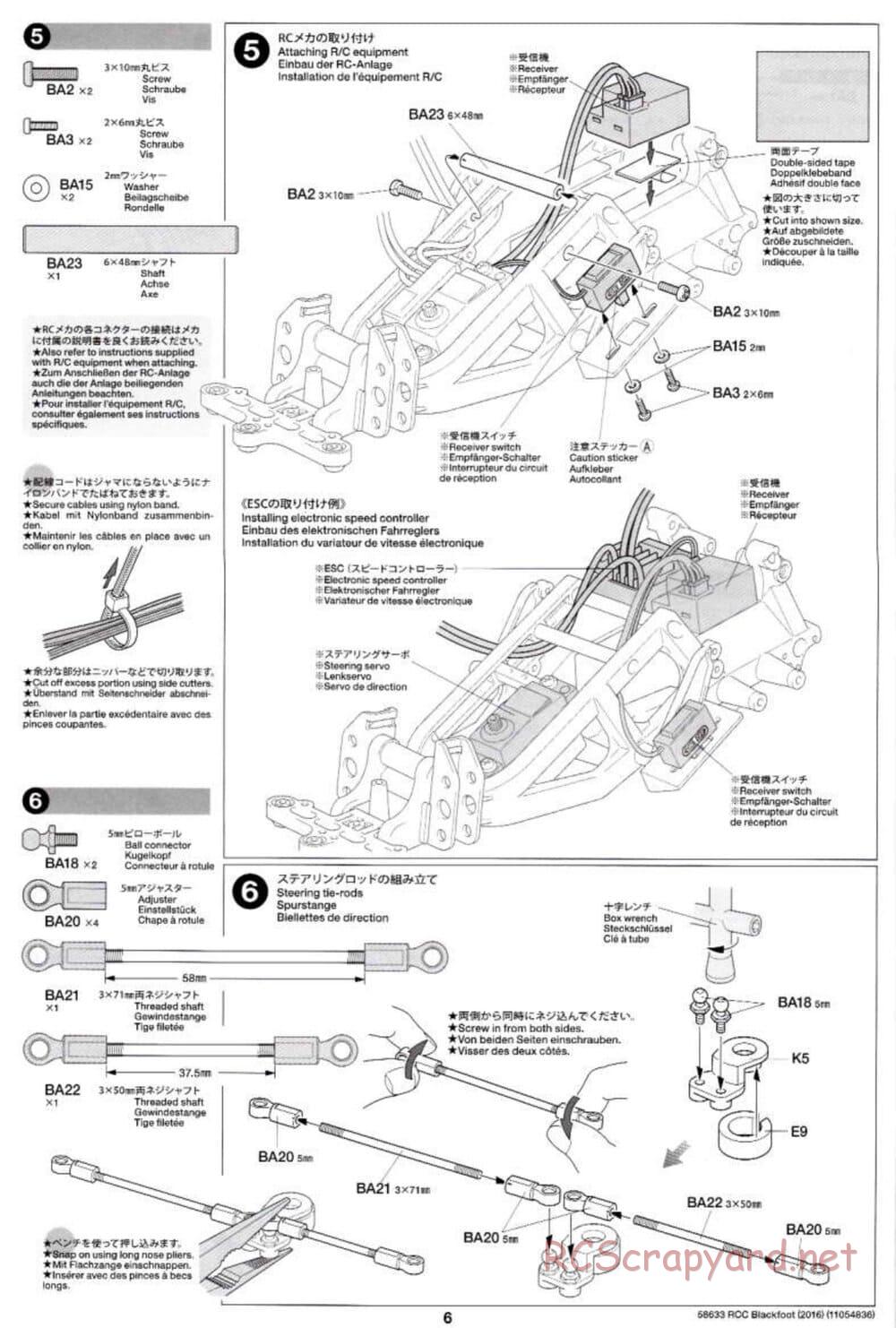 Tamiya - Blackfoot 2016 - ORV Chassis - Manual - Page 6