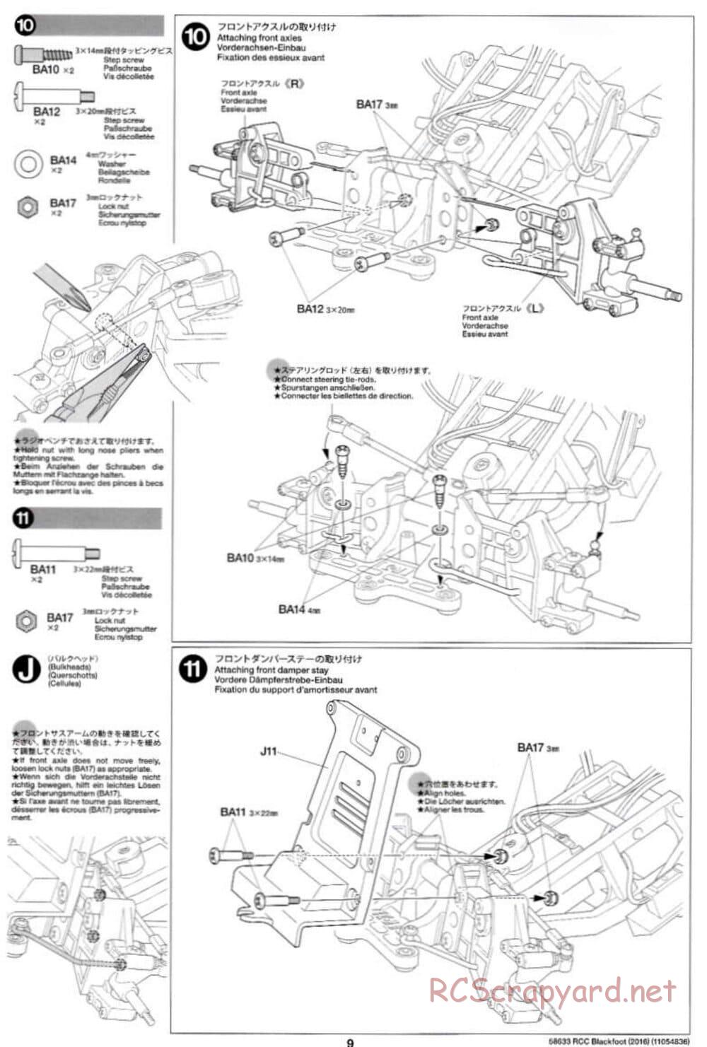 Tamiya - Blackfoot 2016 - ORV Chassis - Manual - Page 9