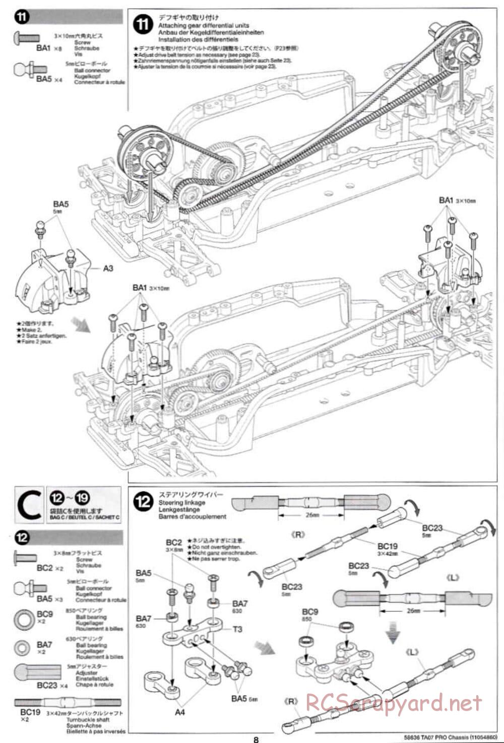 Tamiya - TA07 Pro Chassis - Manual - Page 8