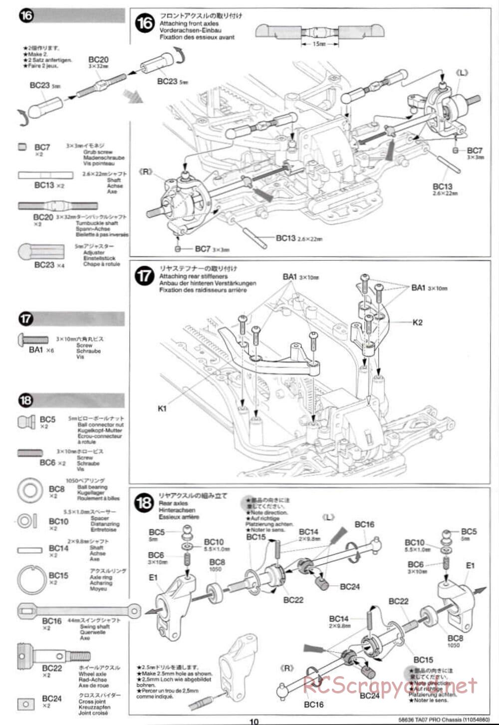 Tamiya - TA07 Pro Chassis - Manual - Page 10