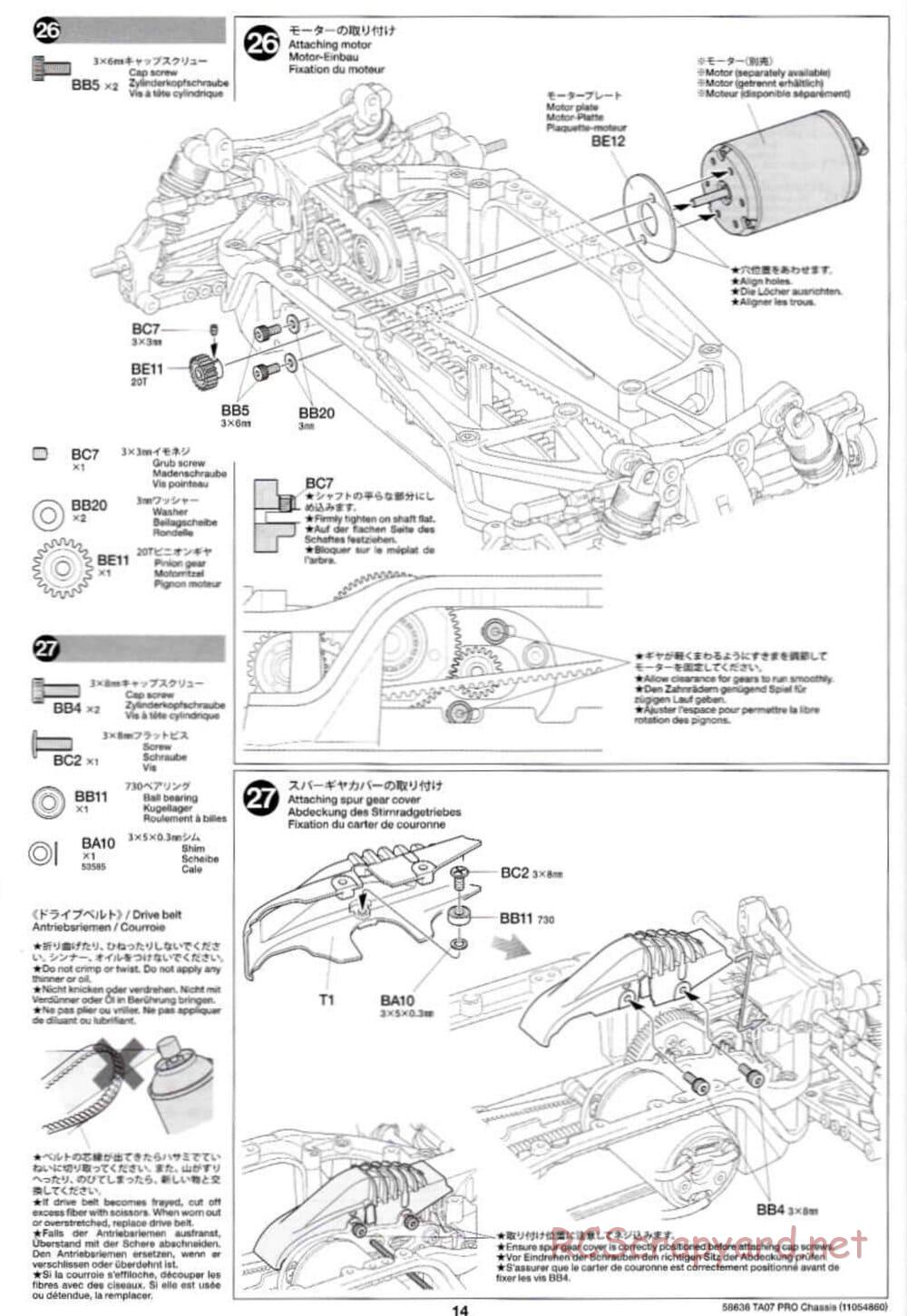 Tamiya - TA07 Pro Chassis - Manual - Page 14
