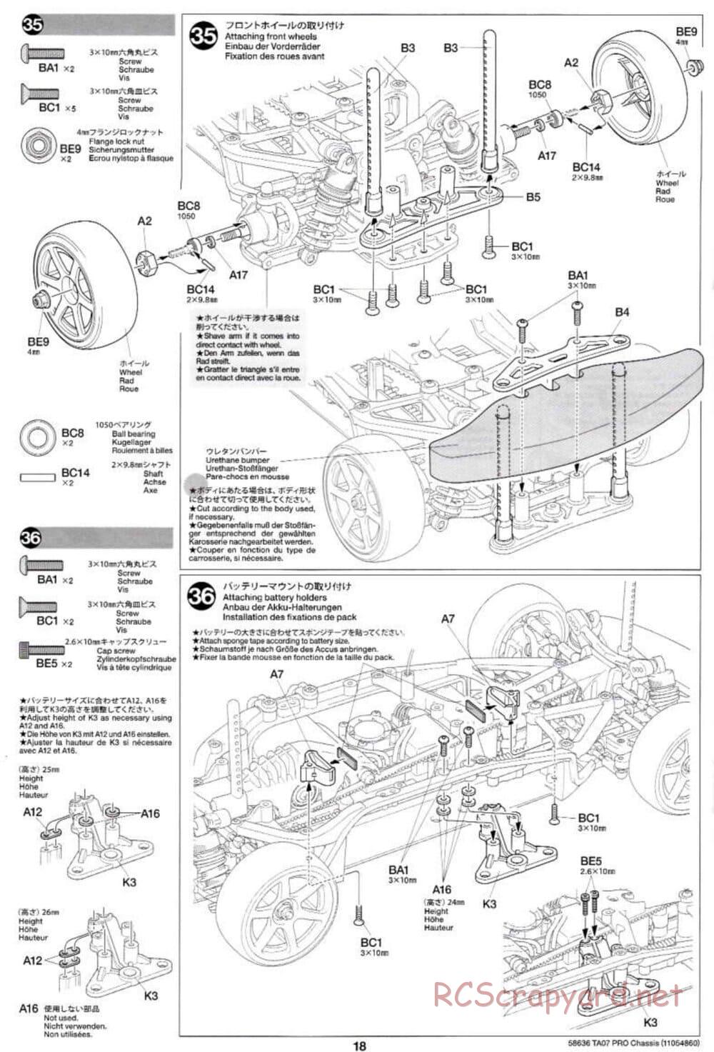 Tamiya - TA07 Pro Chassis - Manual - Page 18