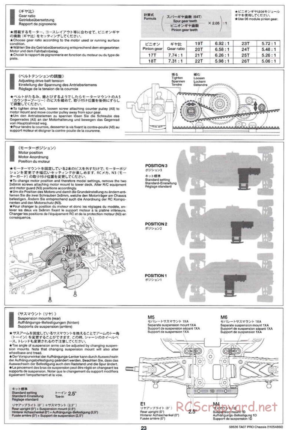Tamiya - TA07 Pro Chassis - Manual - Page 23