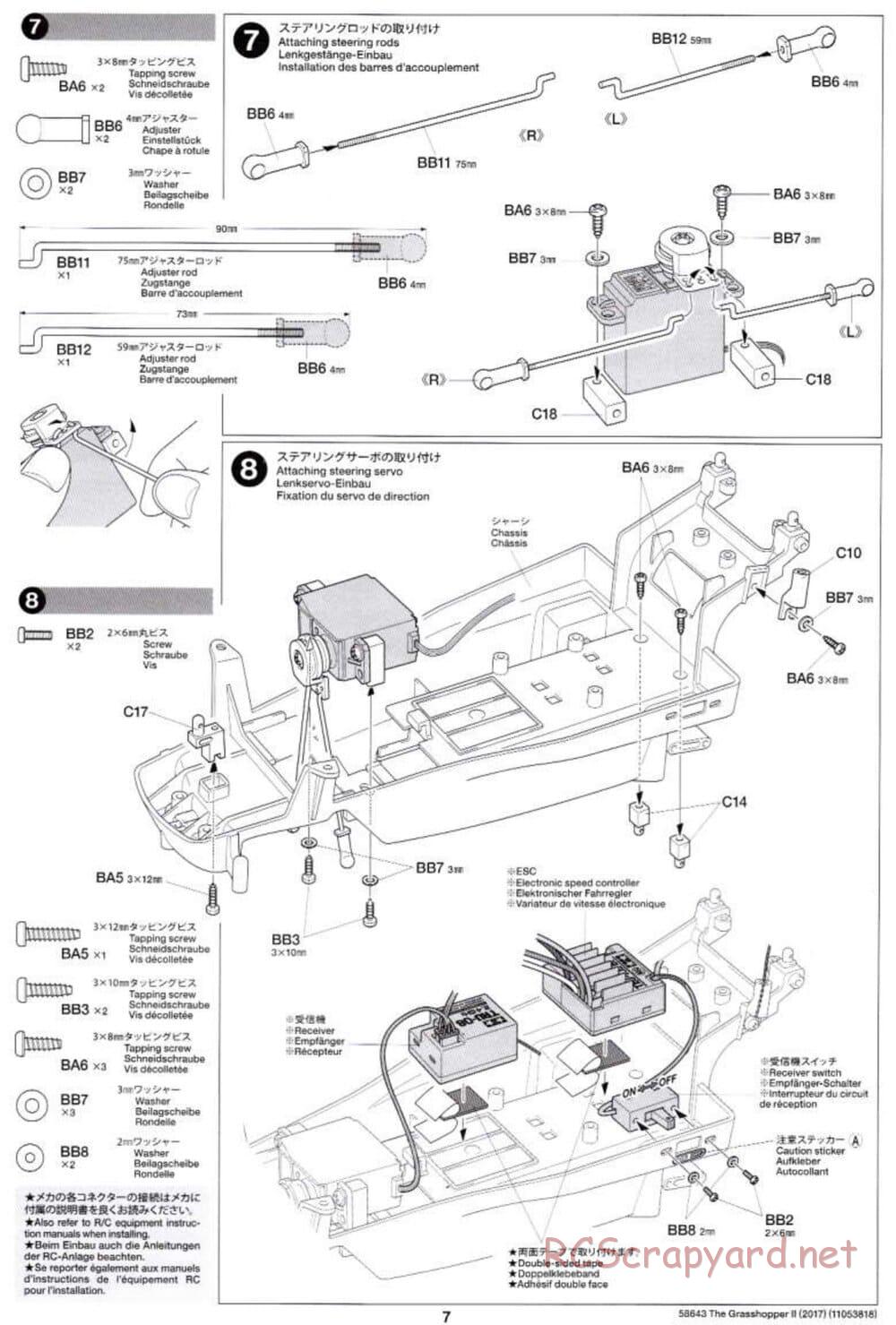 Tamiya - The Grasshopper II (2017) - GH Chassis - Manual - Page 7