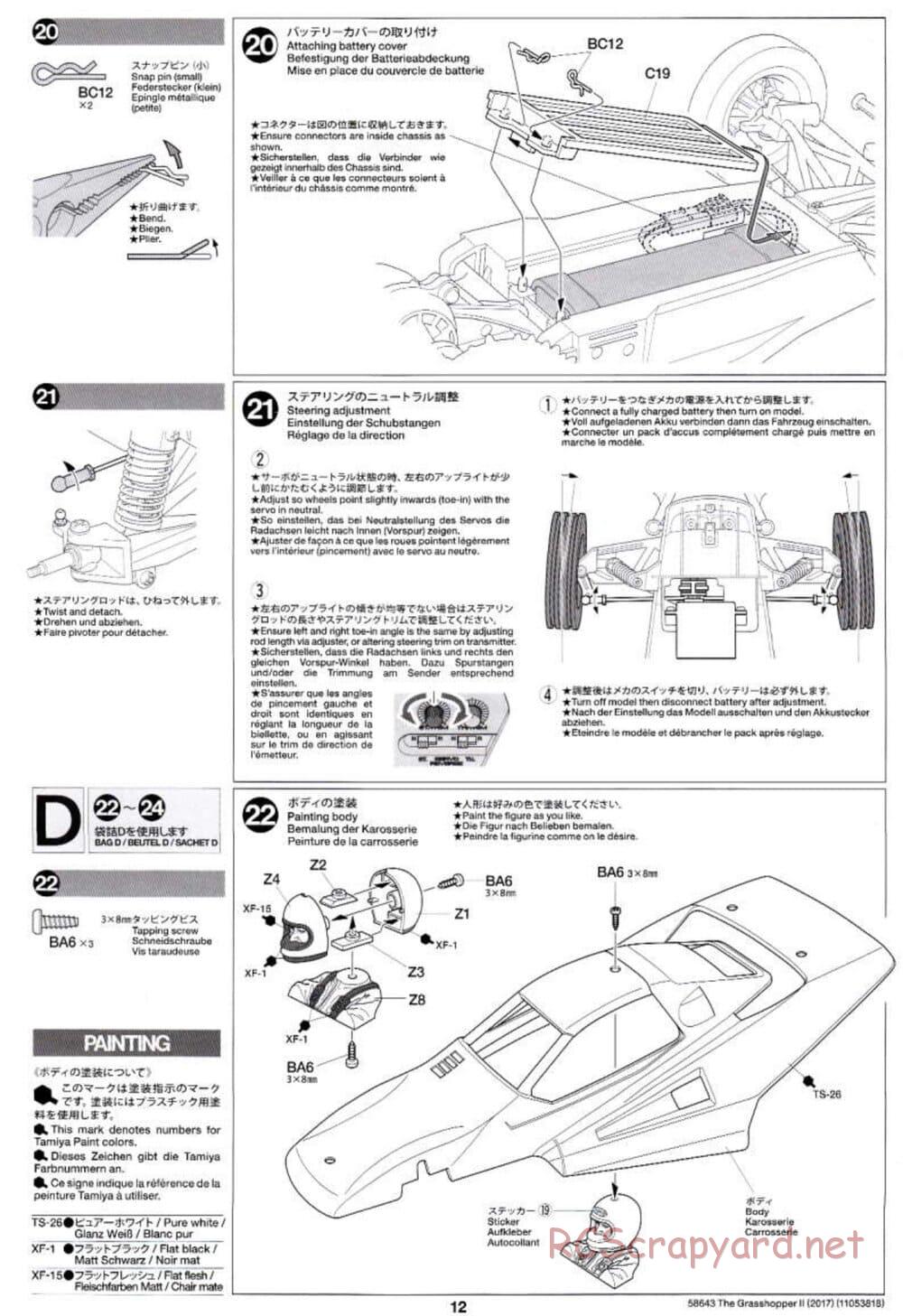 Tamiya - The Grasshopper II (2017) - GH Chassis - Manual - Page 12