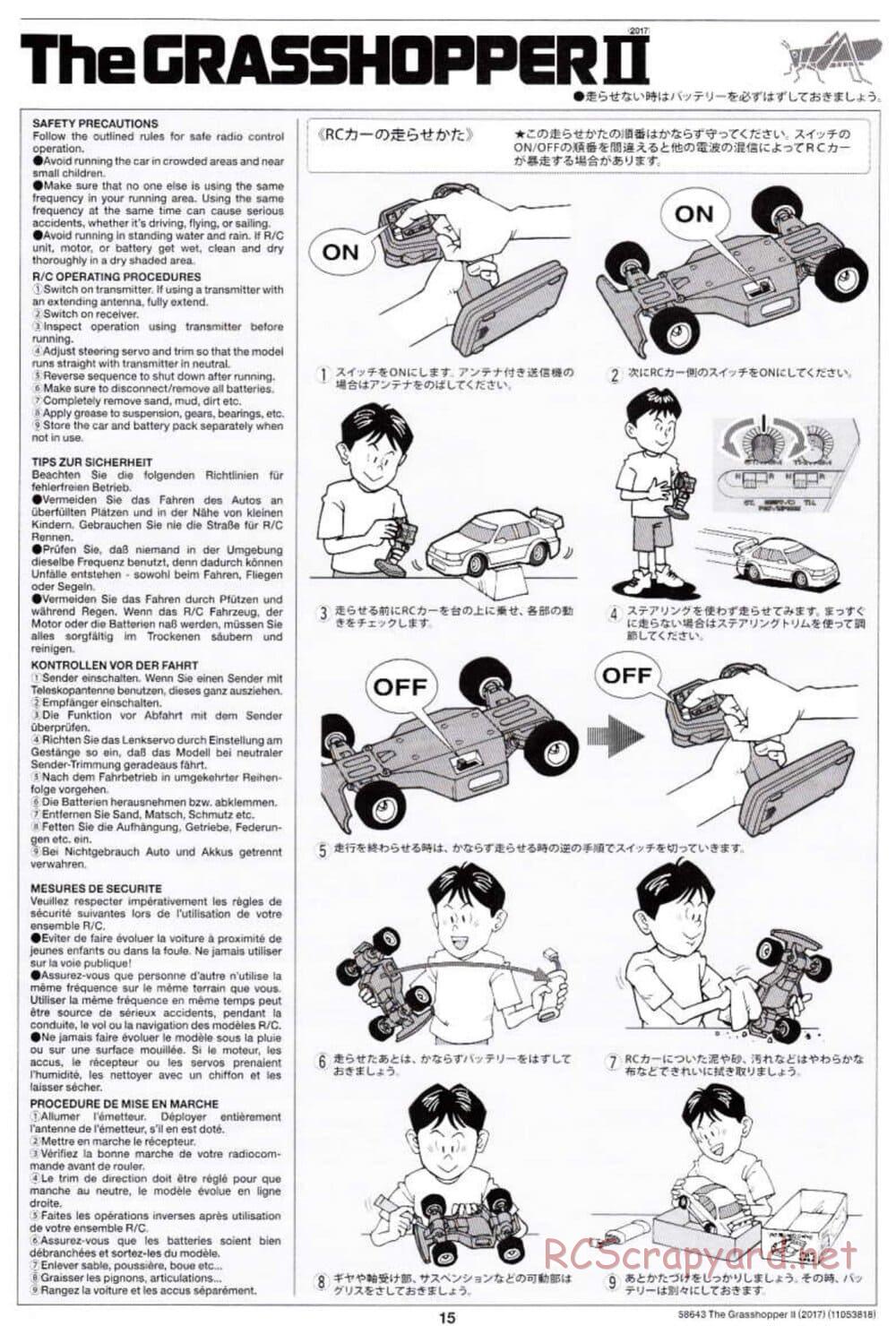 Tamiya - The Grasshopper II (2017) - GH Chassis - Manual - Page 15