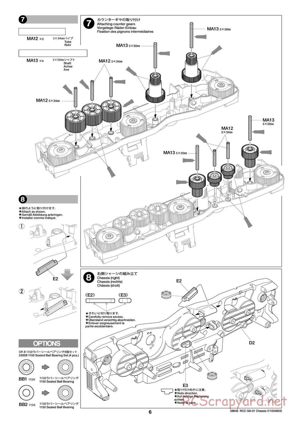 Tamiya - Konghead 6x6 - G6-01 Chassis - Manual - Page 6