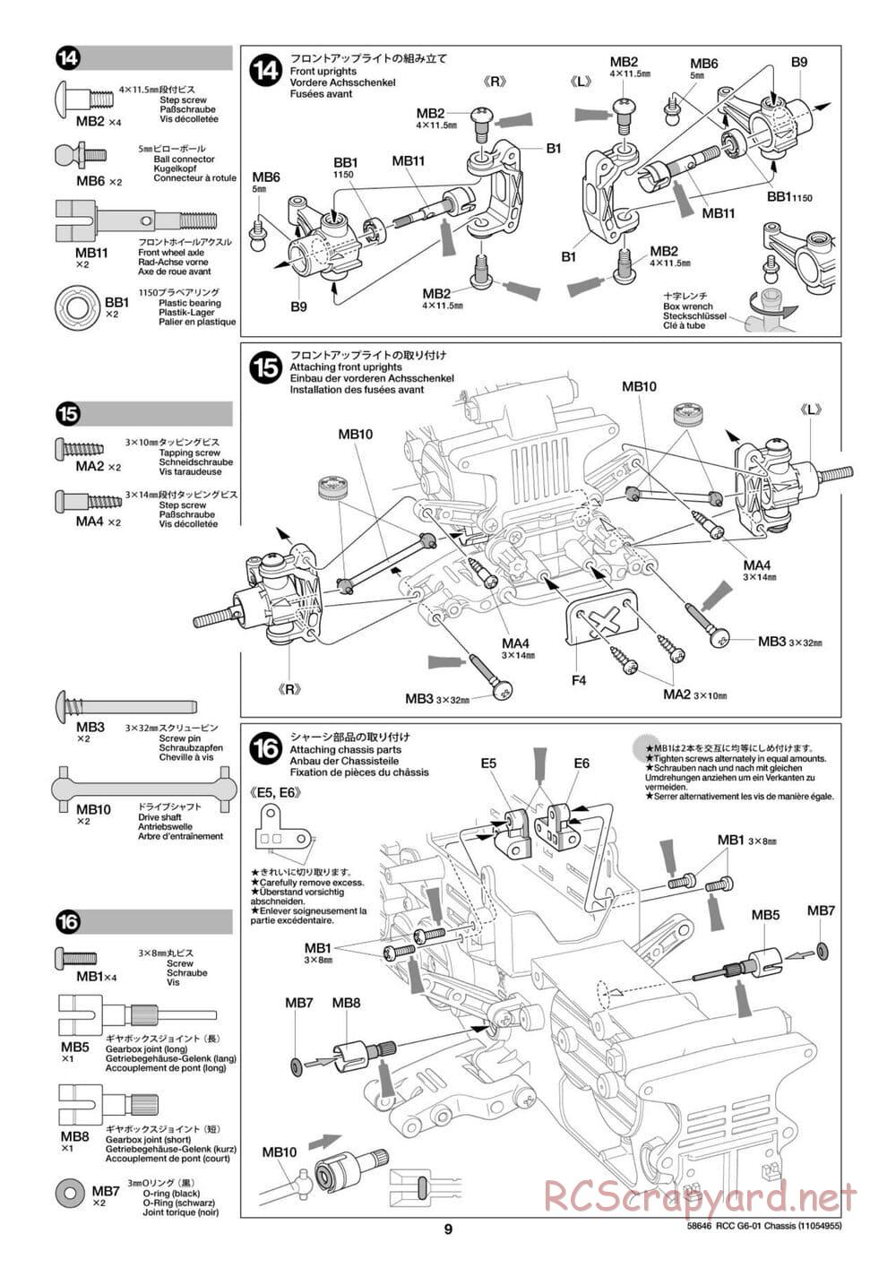 Tamiya - Konghead 6x6 - G6-01 Chassis - Manual - Page 9