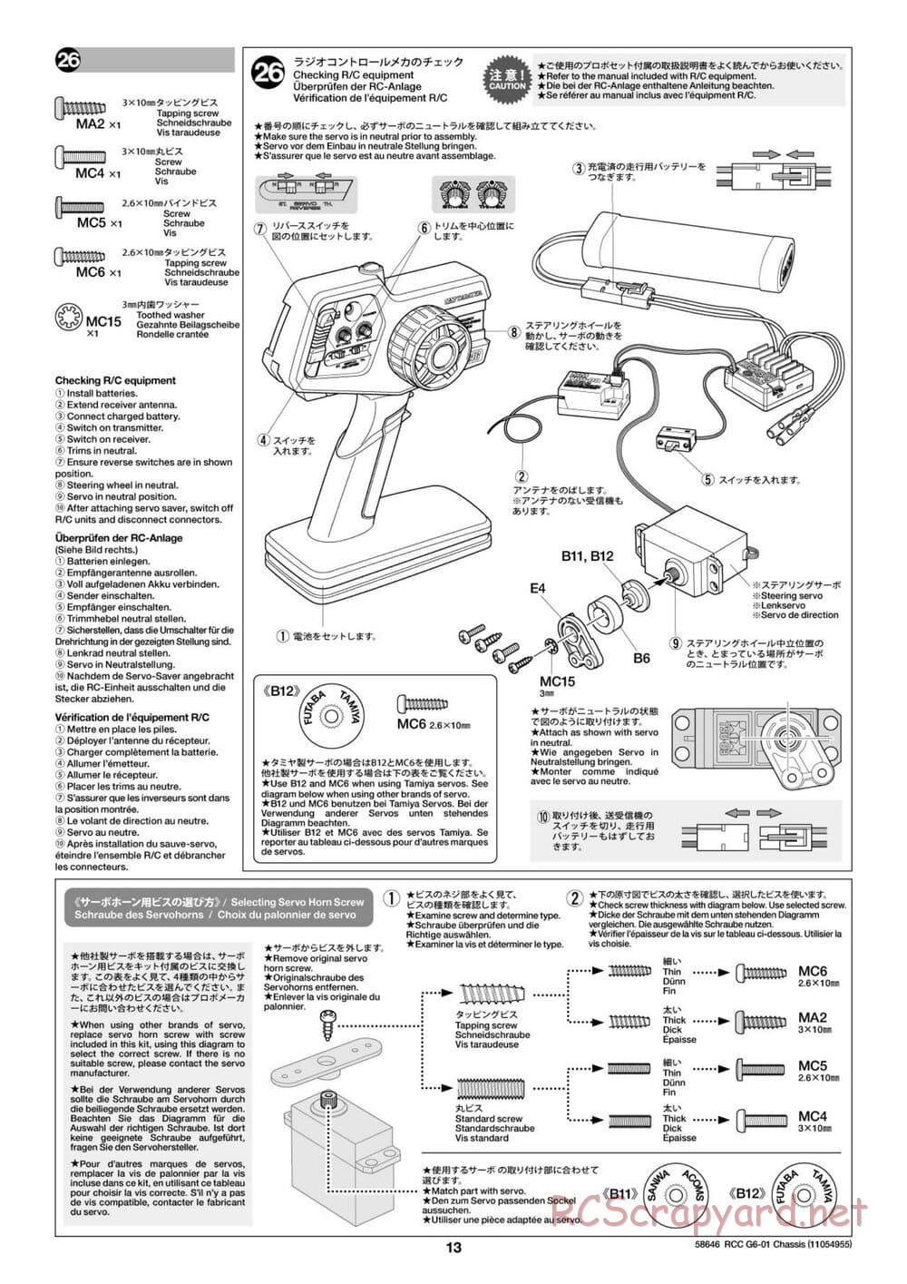 Tamiya - Konghead 6x6 - G6-01 Chassis - Manual - Page 13