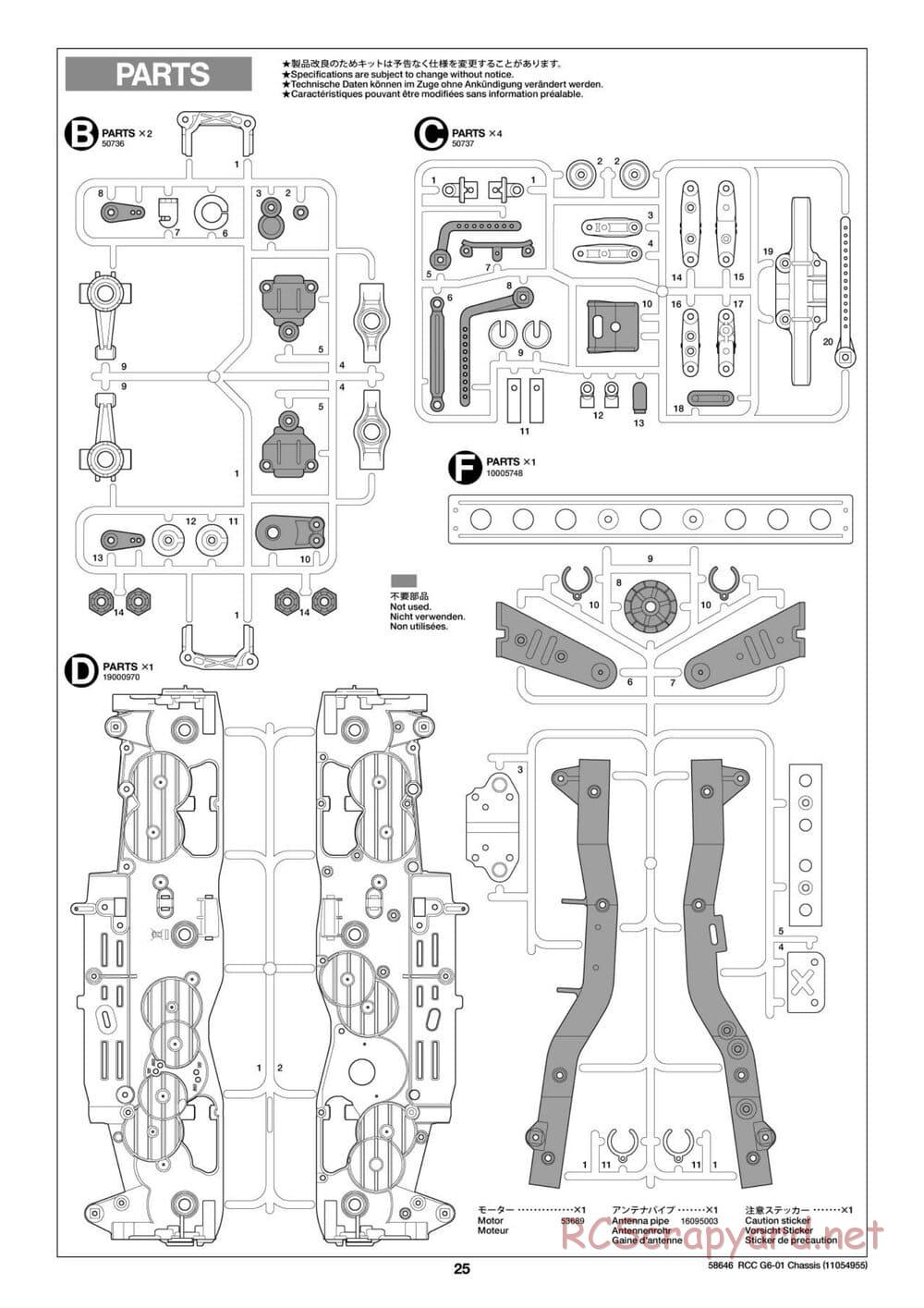 Tamiya - Konghead 6x6 - G6-01 Chassis - Manual - Page 25