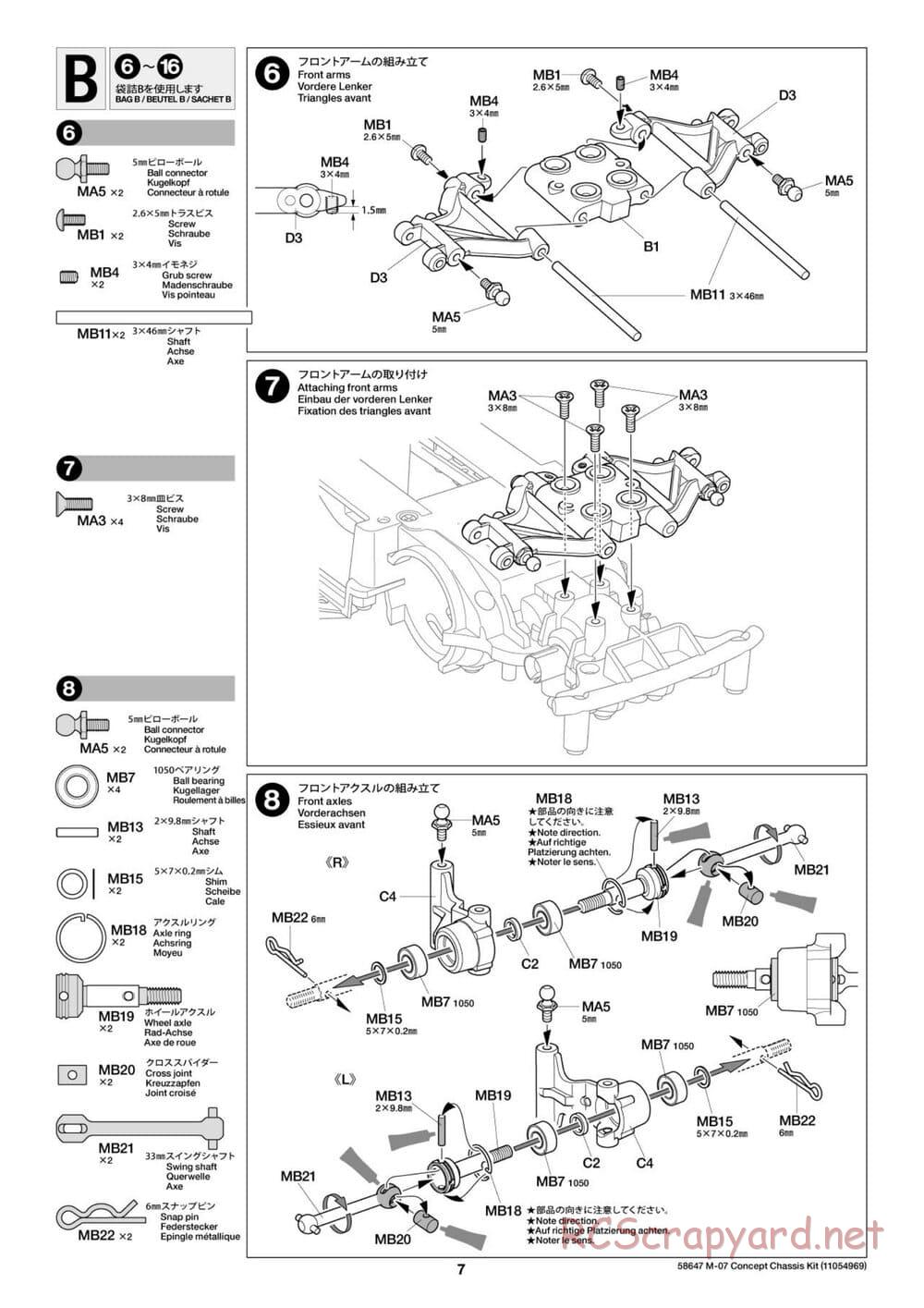 Tamiya - M-07 Concept Chassis - Manual - Page 7
