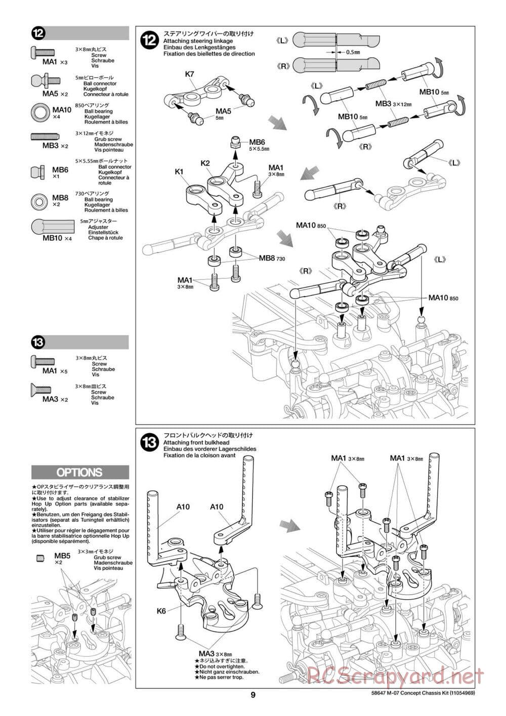 Tamiya - M-07 Concept Chassis - Manual - Page 9