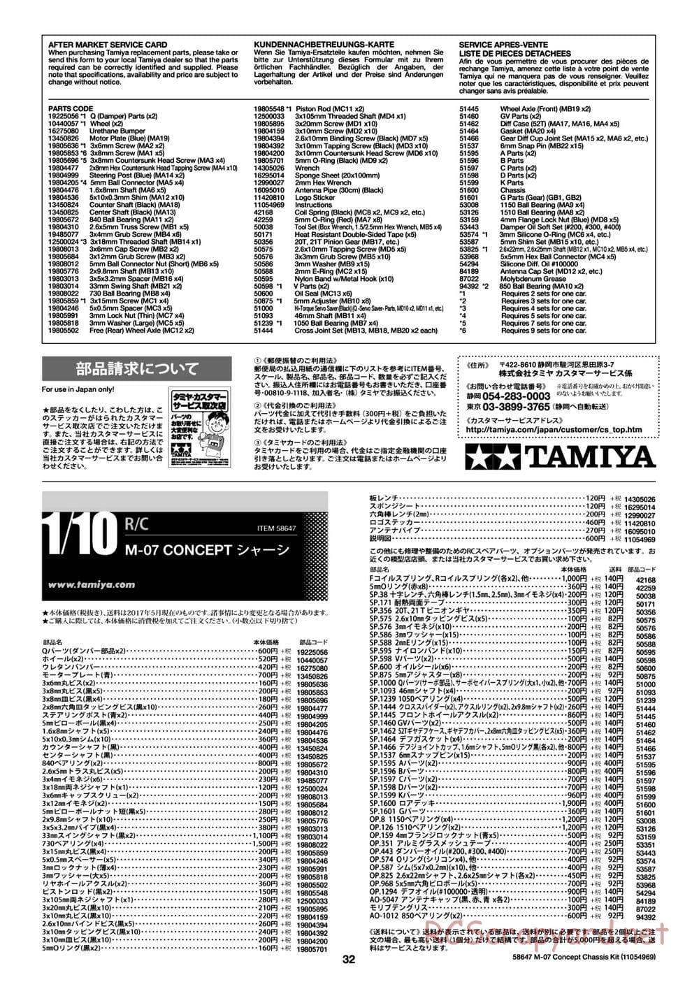 Tamiya - M-07 Concept Chassis - Manual - Page 32
