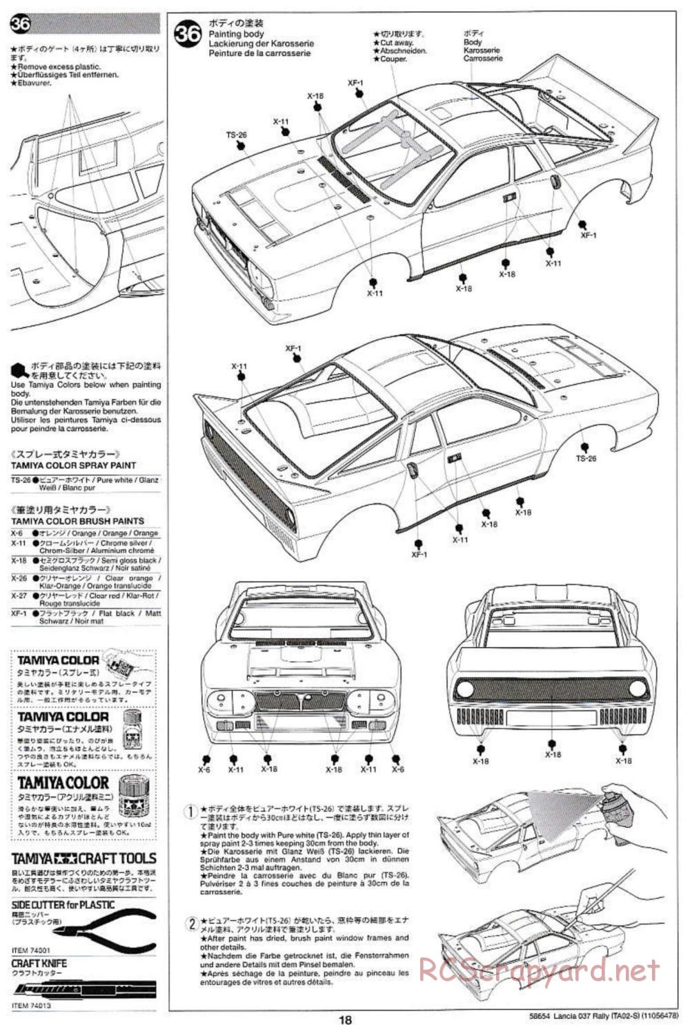 Tamiya - Lancia 037 Rally Chassis - Manual - Page 18