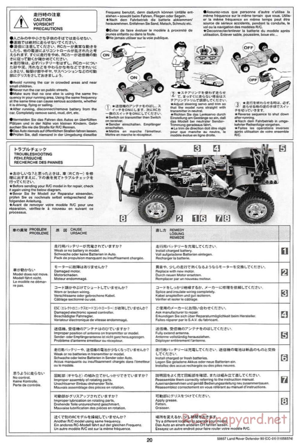 Tamiya - Land Rover Defender 90 - CC-01 Chassis - Manual - Page 20