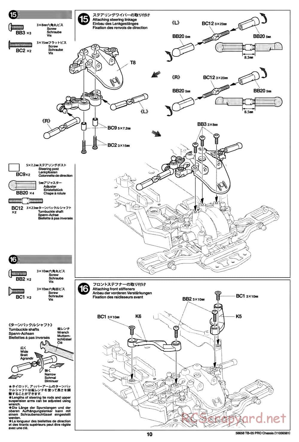 Tamiya - TB-05 Pro Chassis - Manual - Page 10