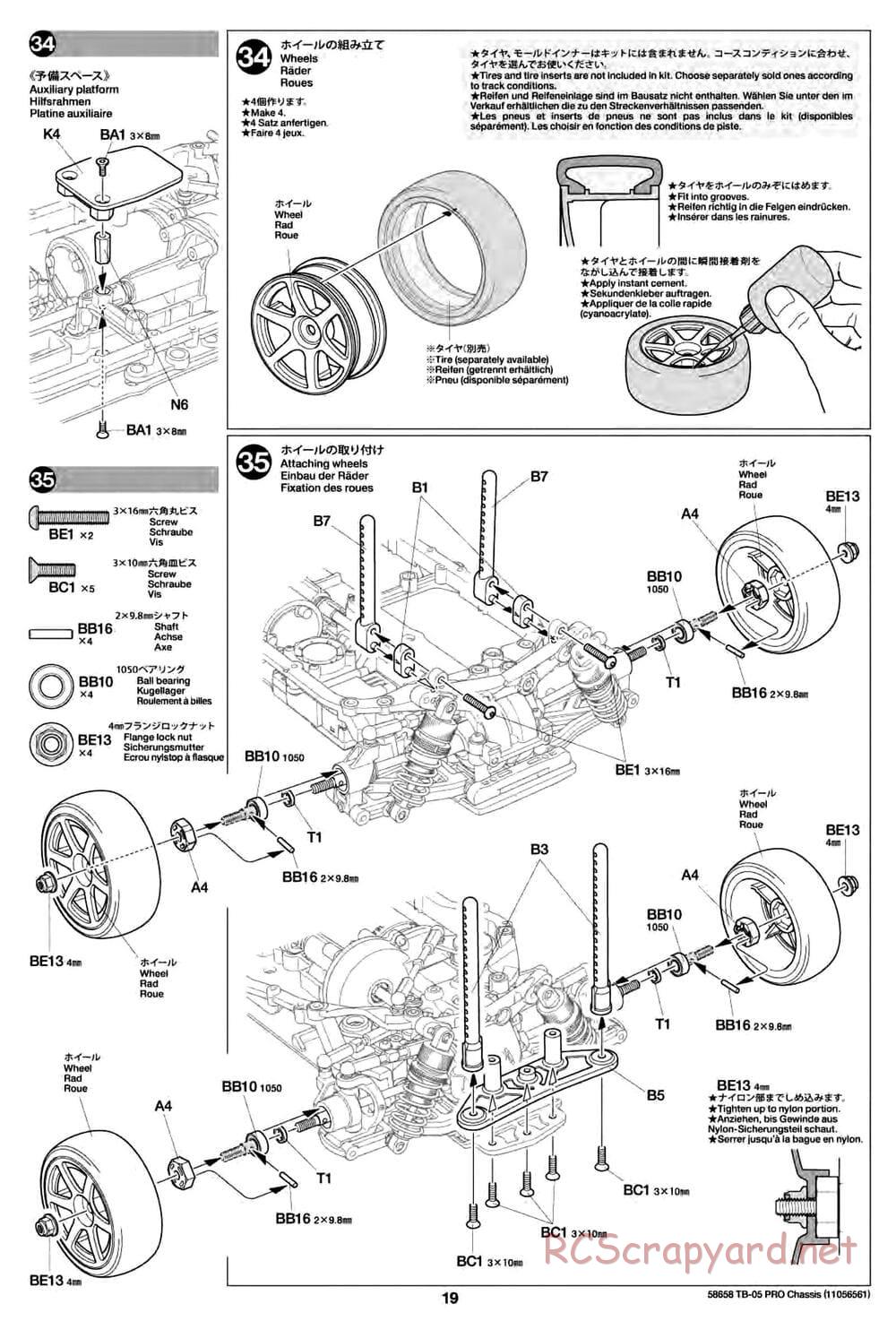 Tamiya - TB-05 Pro Chassis - Manual - Page 19