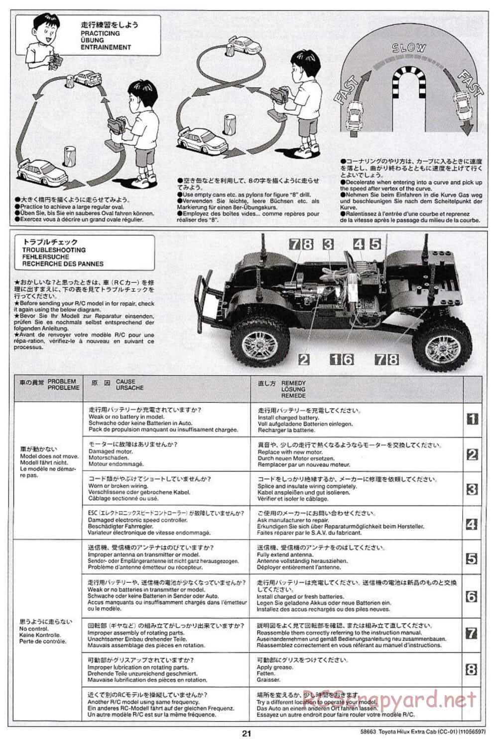 Tamiya - Toyota Hilux Extra Cab - CC-01 Chassis - Manual - Page 21