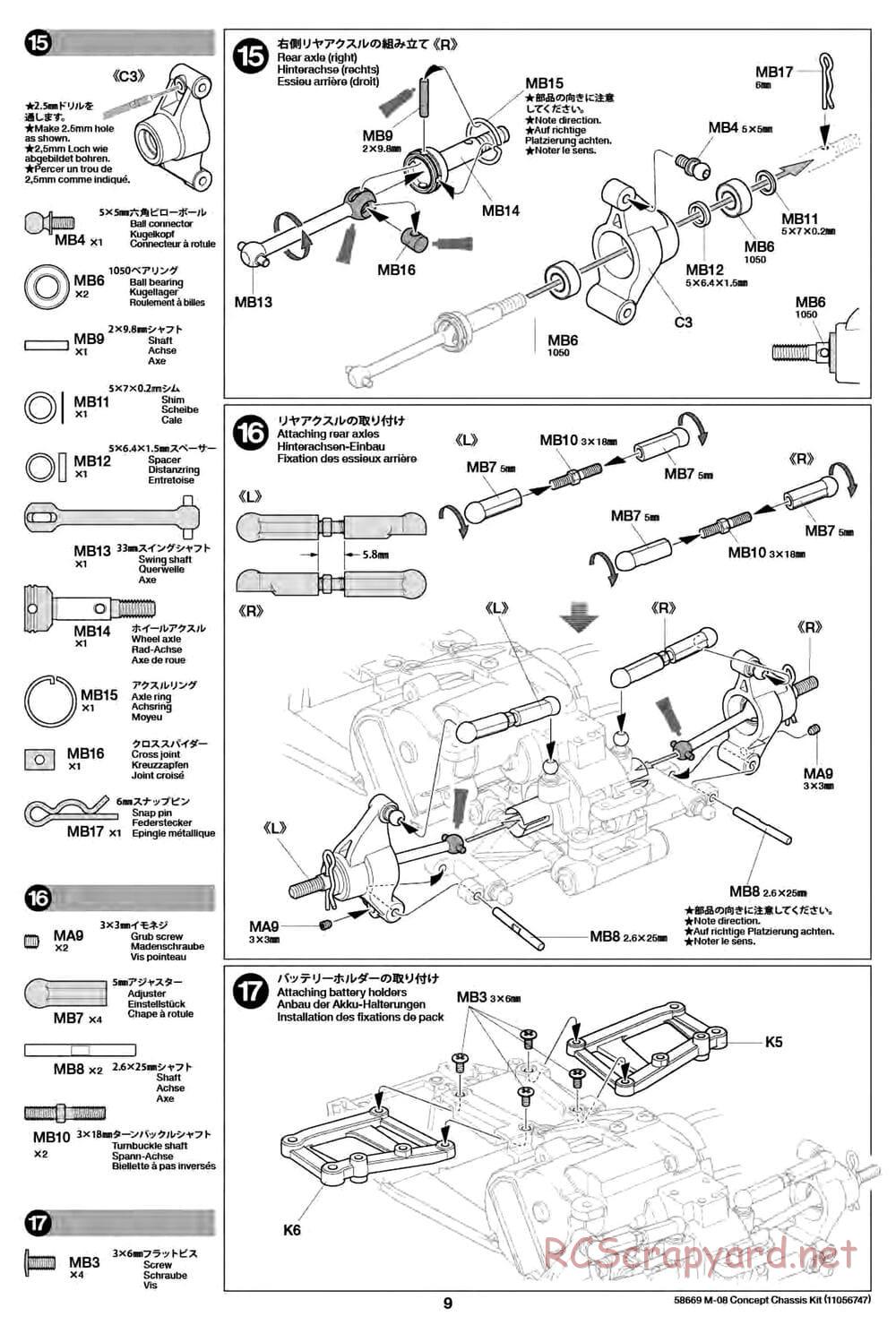 Tamiya - M-08 Concept Chassis - Manual - Page 9