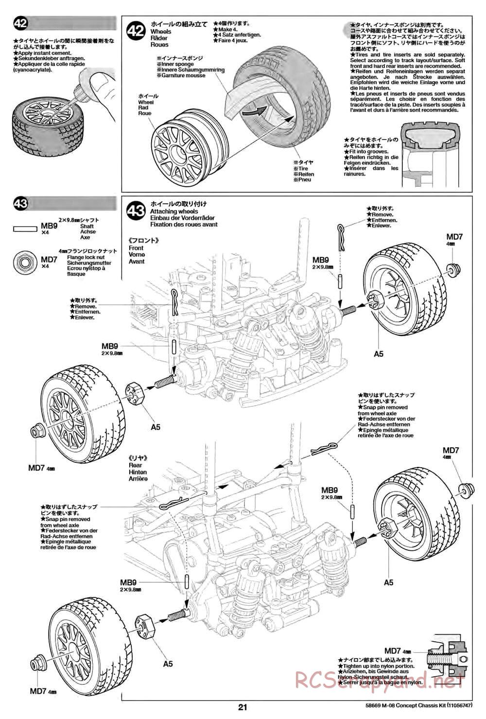 Tamiya - M-08 Concept Chassis - Manual - Page 21