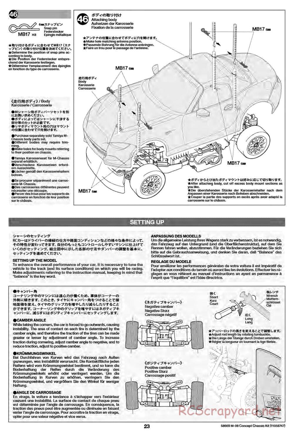 Tamiya - M-08 Concept Chassis - Manual - Page 23