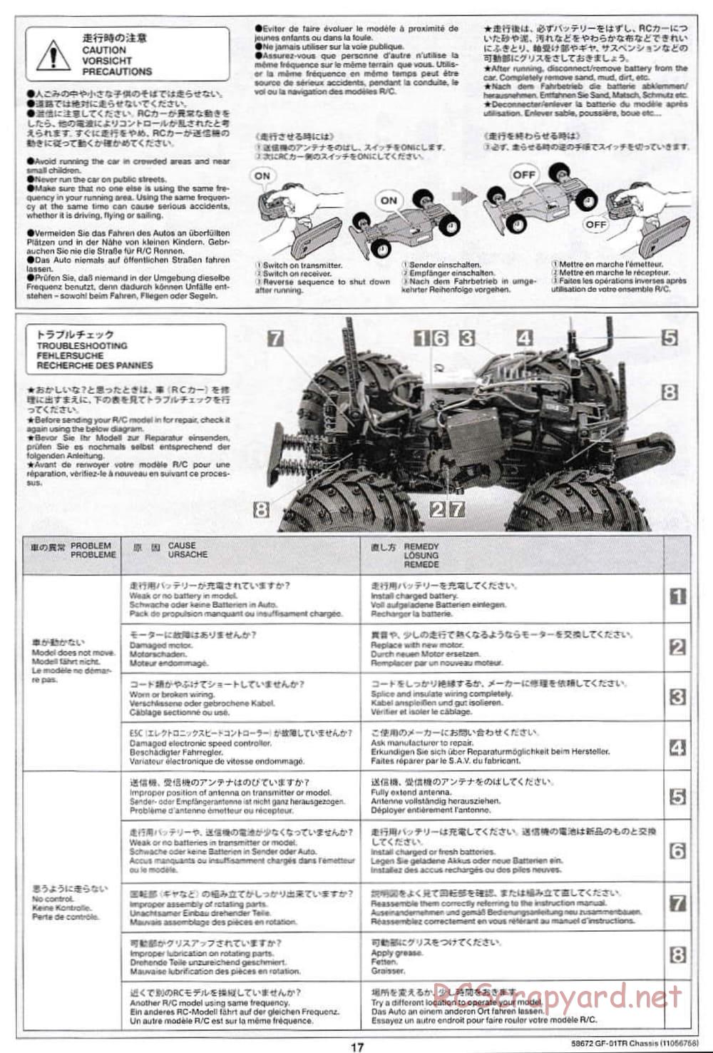 Tamiya - Monster Beetle Trail - GF-01TR Chassis - Manual - Page 17