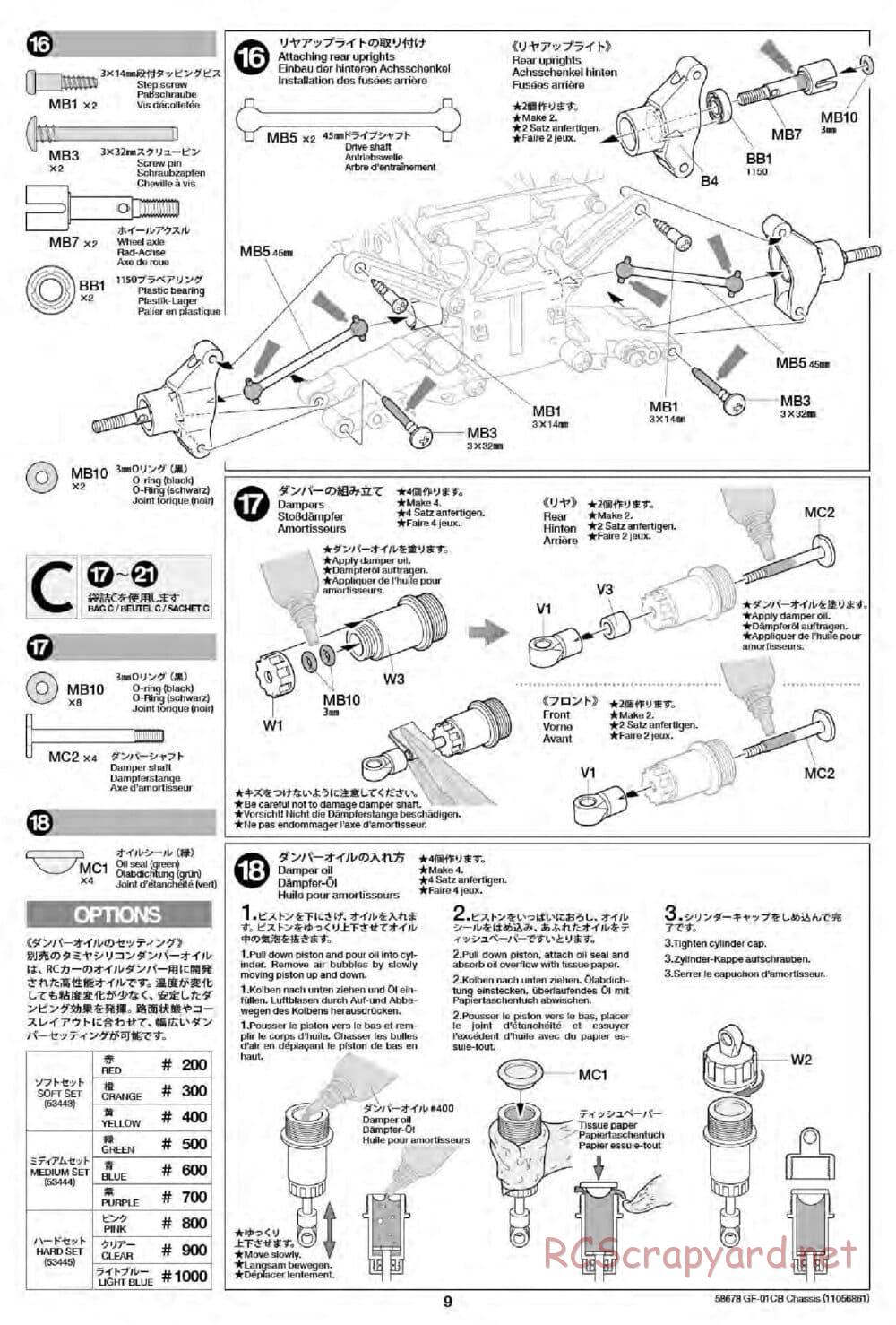 Tamiya - Comical Avante - GF-01CB Chassis - Manual - Page 11