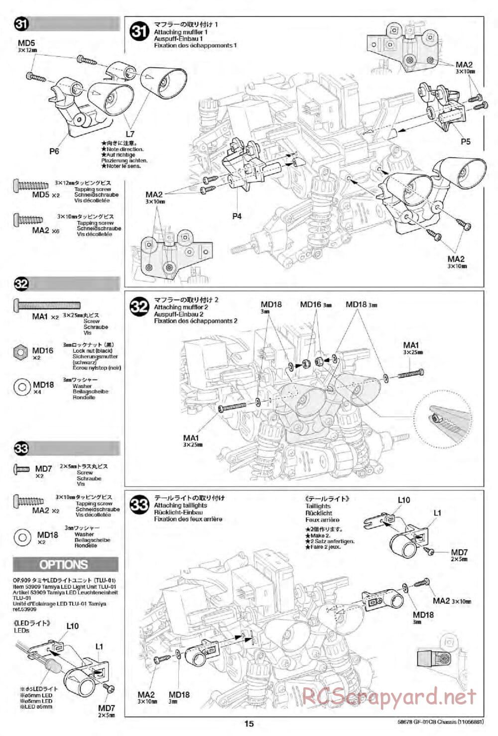 Tamiya - Comical Avante - GF-01CB Chassis - Manual - Page 17