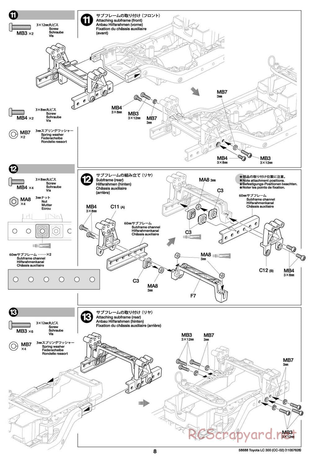 Tamiya - Toyota Land Cruiser 300 - CC-02 Chassis - Manual - Page 8