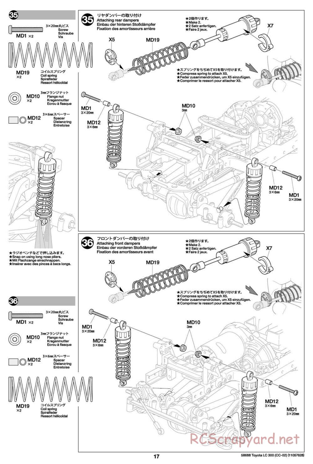 Tamiya - Toyota Land Cruiser 300 - CC-02 Chassis - Manual - Page 17